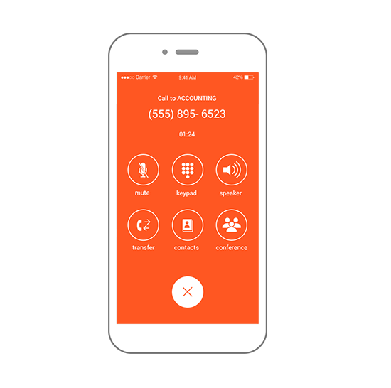 Скриншот (снимок экрана) Spoke Phone