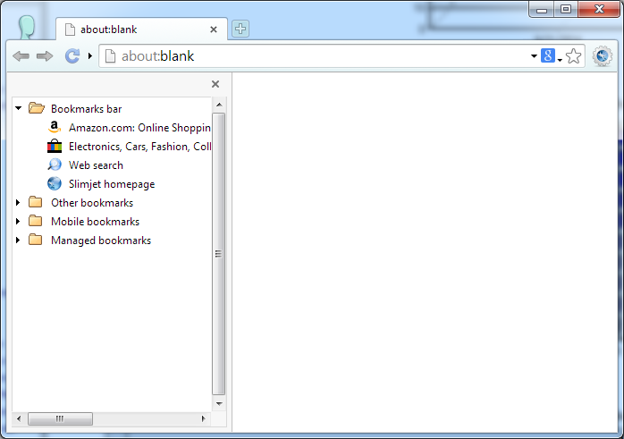 Скриншот (снимок экрана) Slimjet