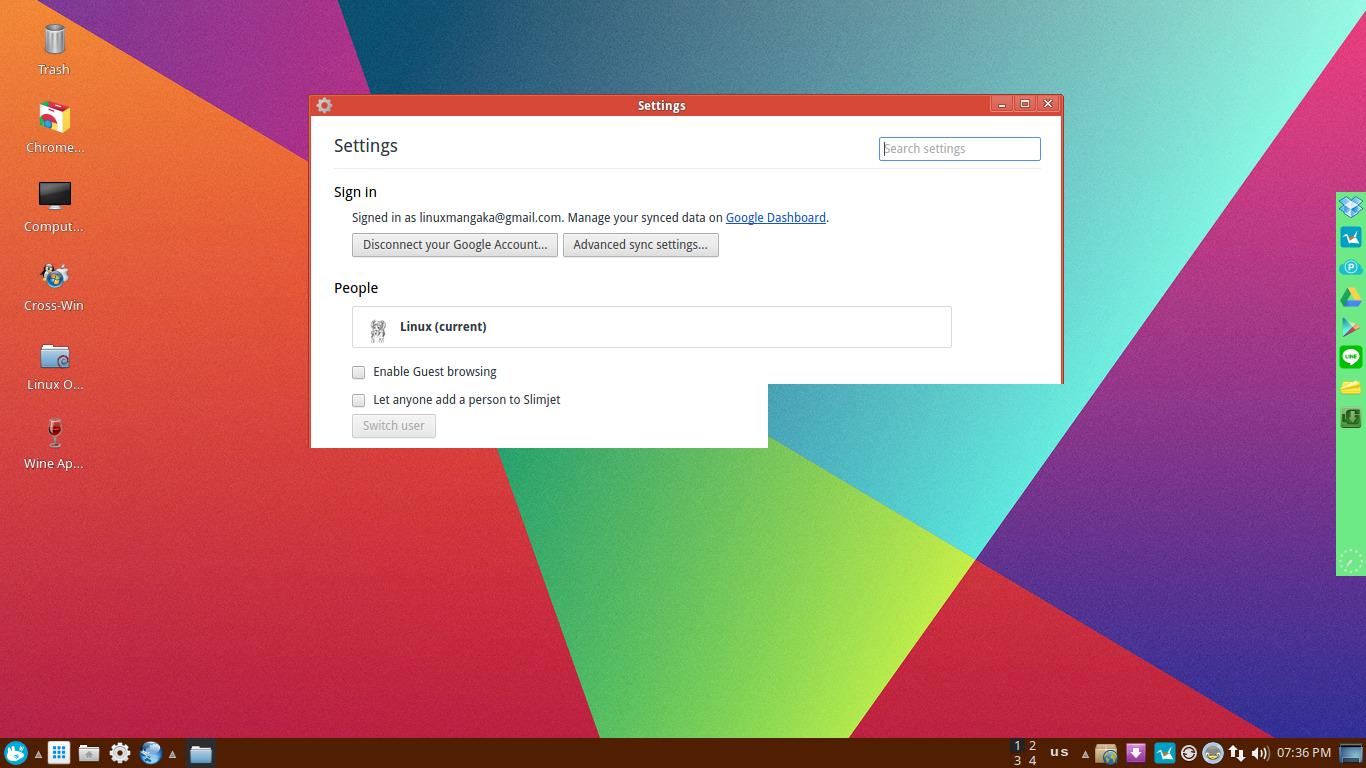 Скриншот (снимок экрана) Slimjet