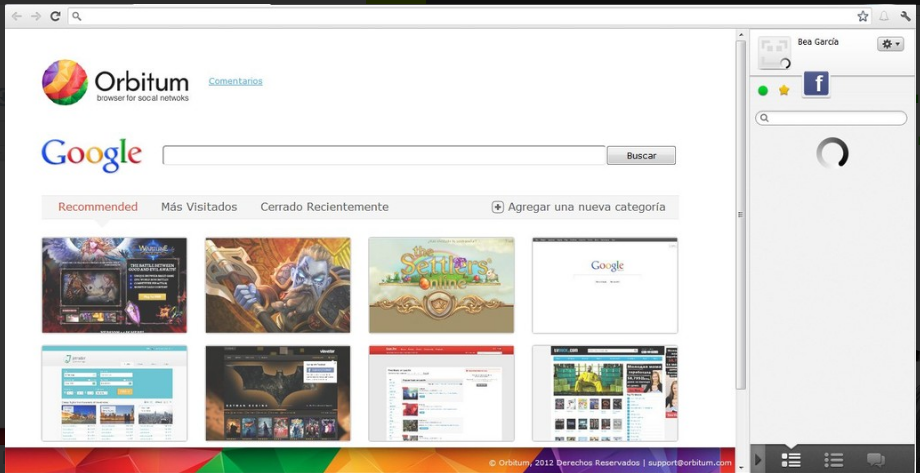 Скриншот (снимок экрана) Orbitum