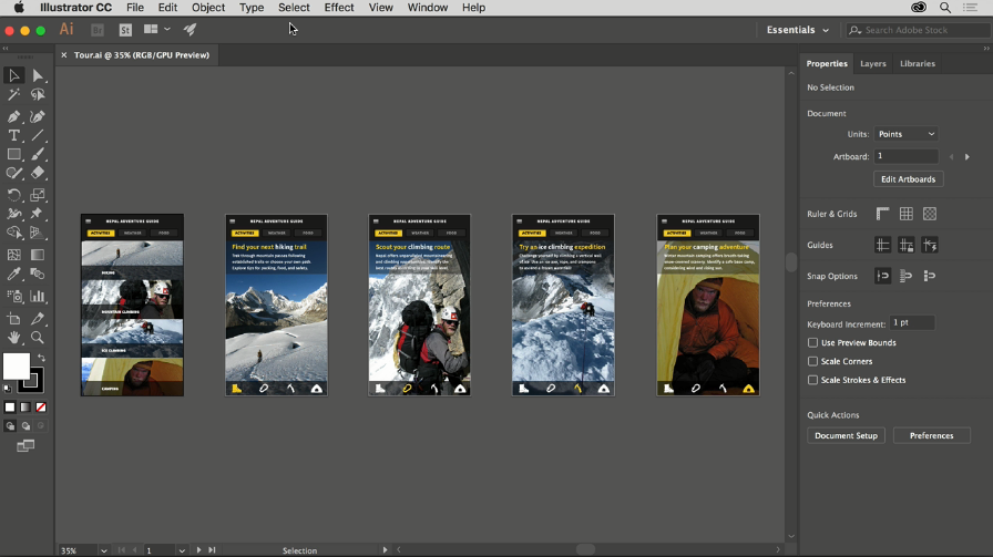 Скриншот (снимок экрана) Adobe Illustrator