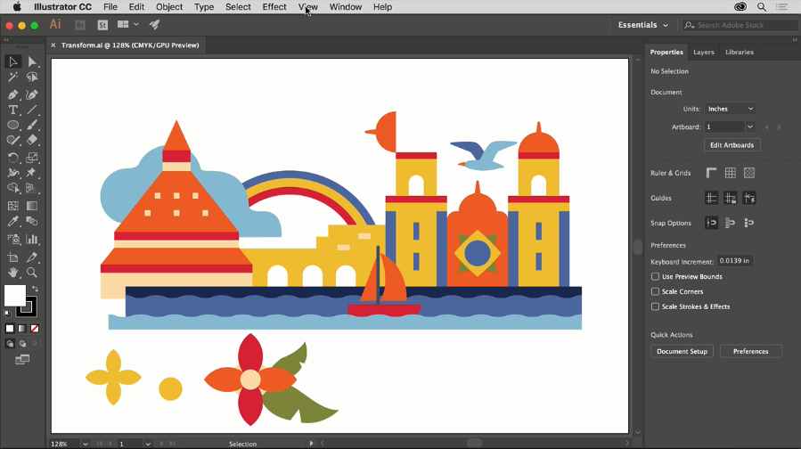 Скриншот (снимок экрана) Adobe Illustrator