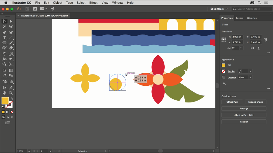 Скриншот (снимок экрана) Adobe Illustrator
