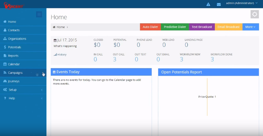Скриншот (снимок экрана) Voicent Predictive Dialer