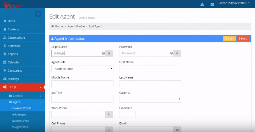 Скриншот (снимок экрана) Voicent Predictive Dialer