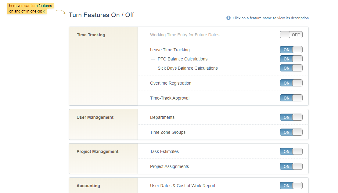 Скриншот (снимок экрана) actiTIME
