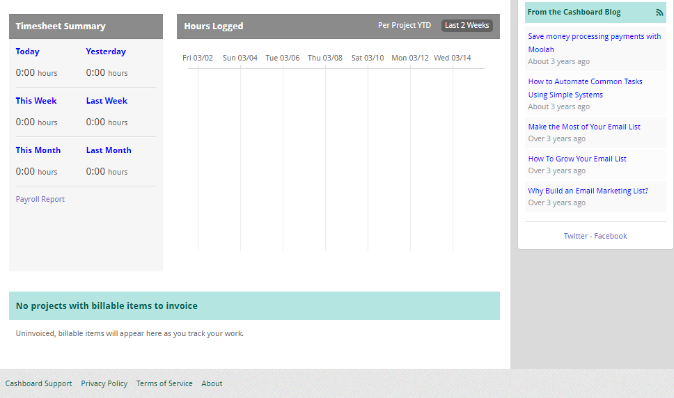 Скриншот (снимок экрана) Cashboard