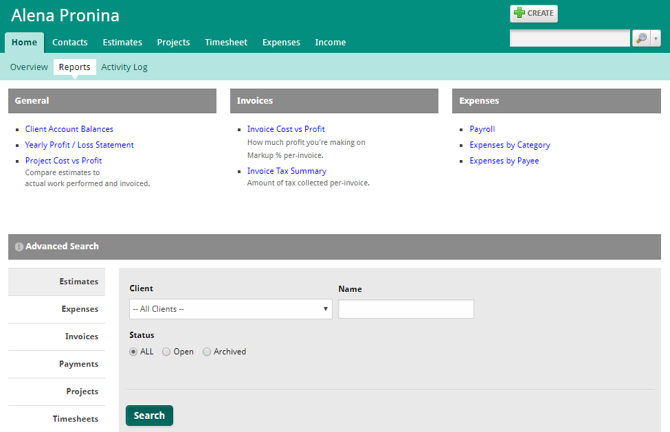 Скриншот (снимок экрана) Cashboard