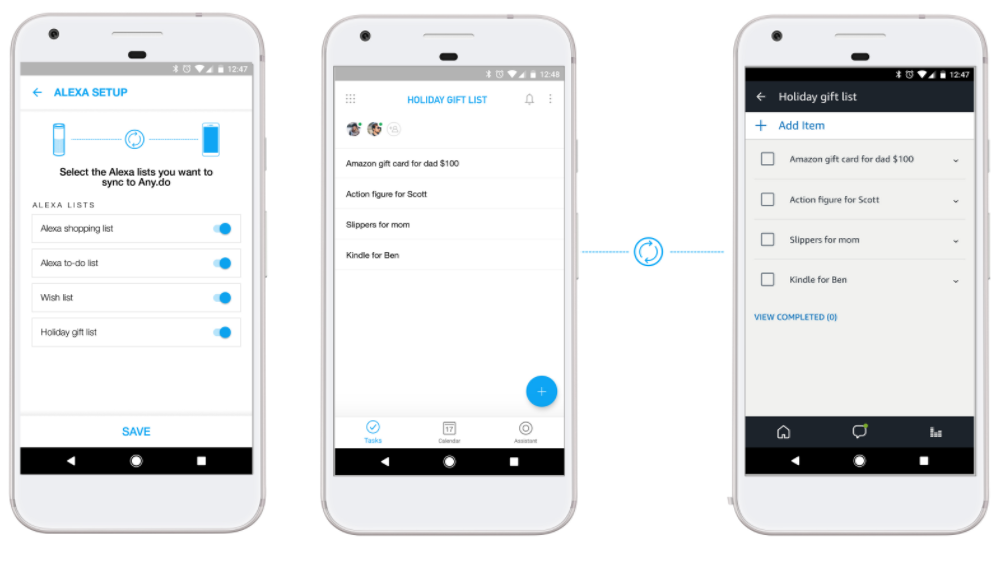 Скриншот (снимок экрана) Any.do