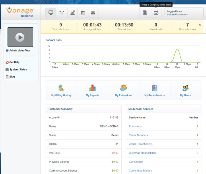 Скриншот (снимок экрана) Vonage Business