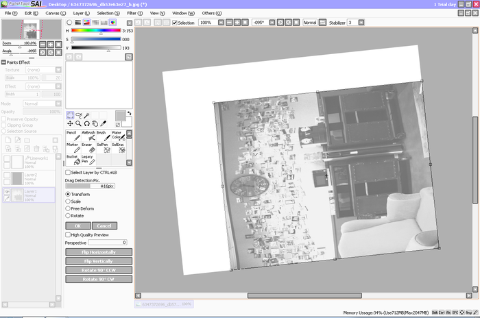 Скриншот (снимок экрана) PaintTool SAI