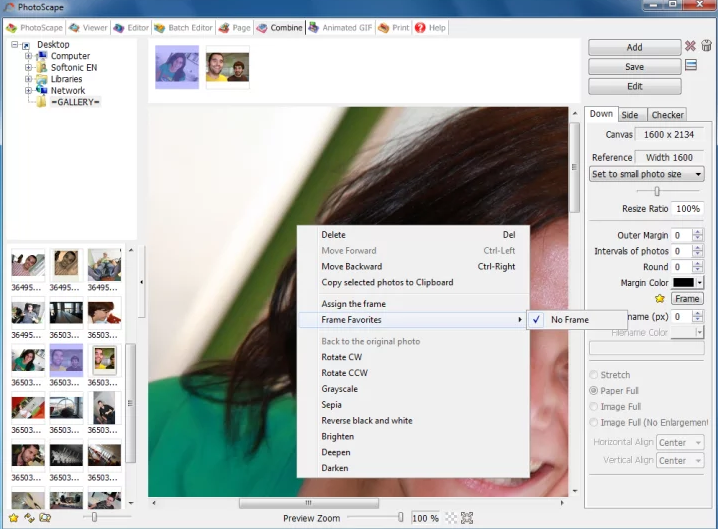 Скриншот (снимок экрана) Photoscape