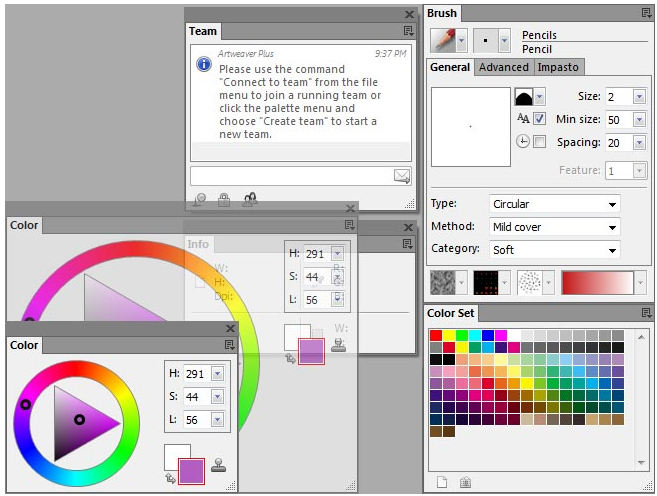 Скриншот (снимок экрана) Artweaver