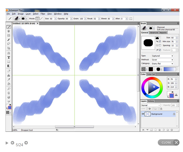 Скриншот (снимок экрана) Artweaver