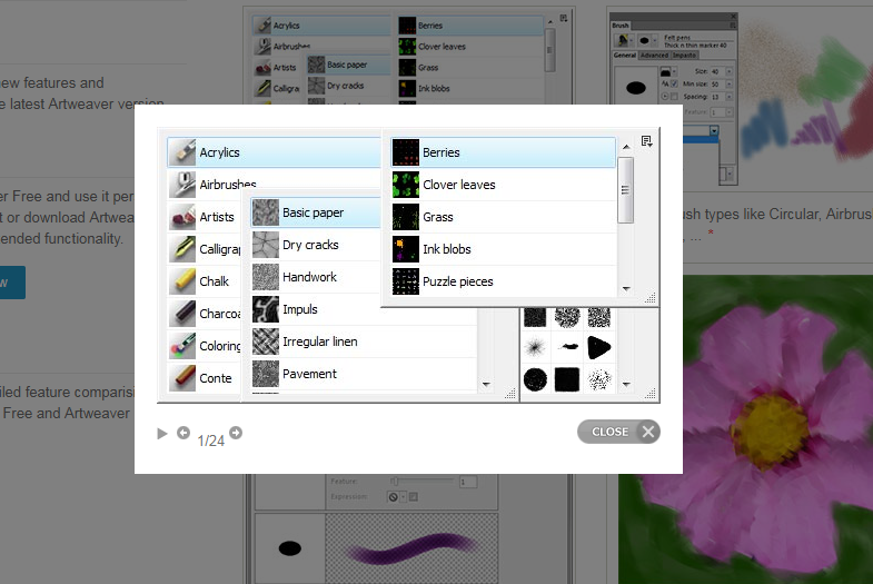 Скриншот (снимок экрана) Artweaver