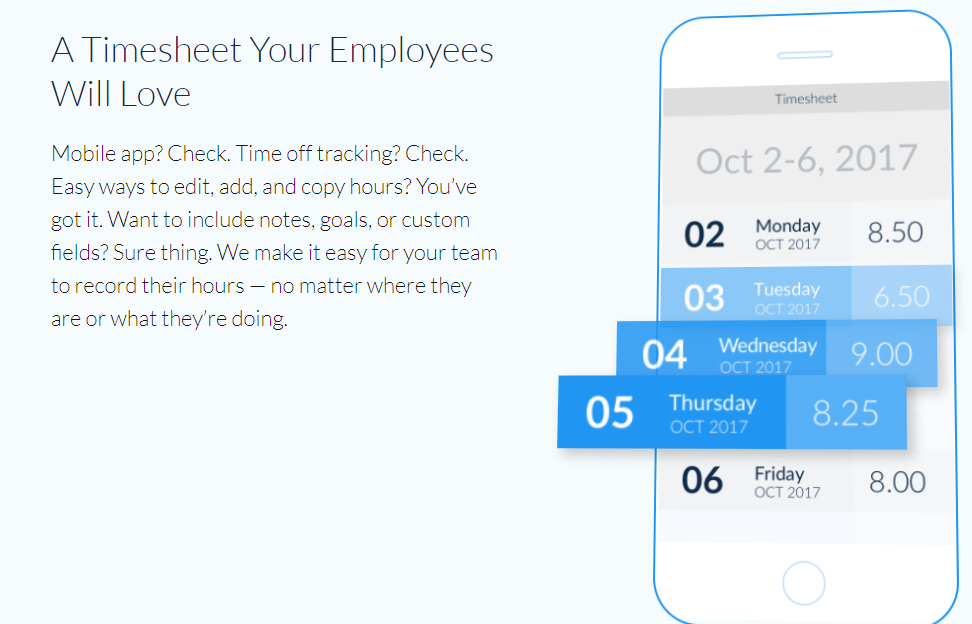Скриншот (снимок экрана) ClickTime
