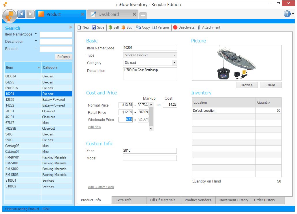 Скриншот (снимок экрана) inFlow