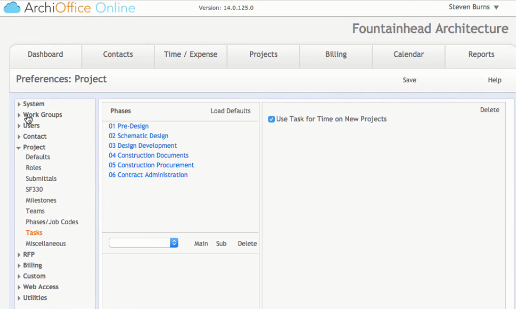 Скриншот (снимок экрана) ArchiOffice Online