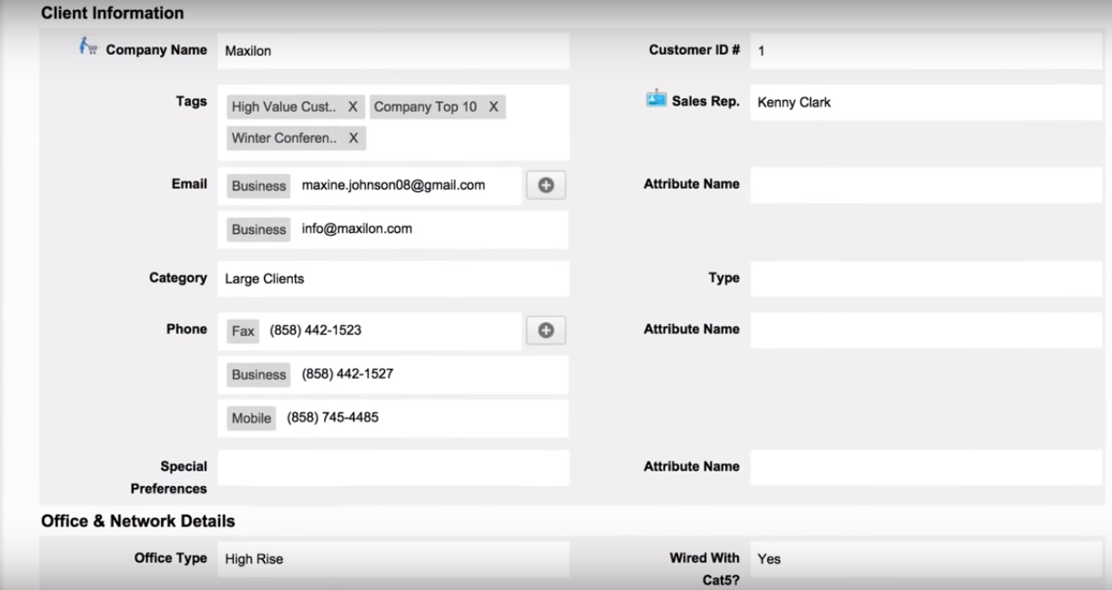 Скриншот (снимок экрана) Apptivo CRM System