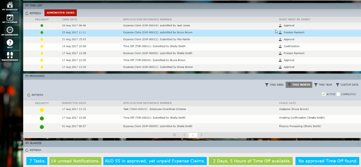 Скриншот (снимок экрана) AppsForOps Expense Claim