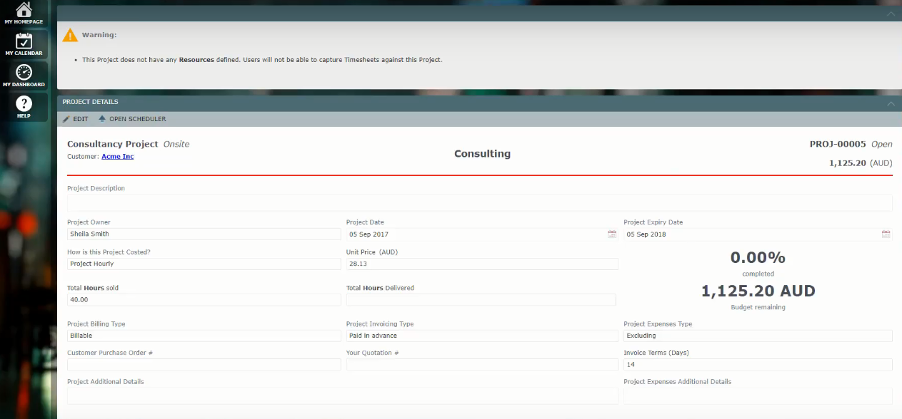 Скриншот (снимок экрана) AppsForOps Timesheet