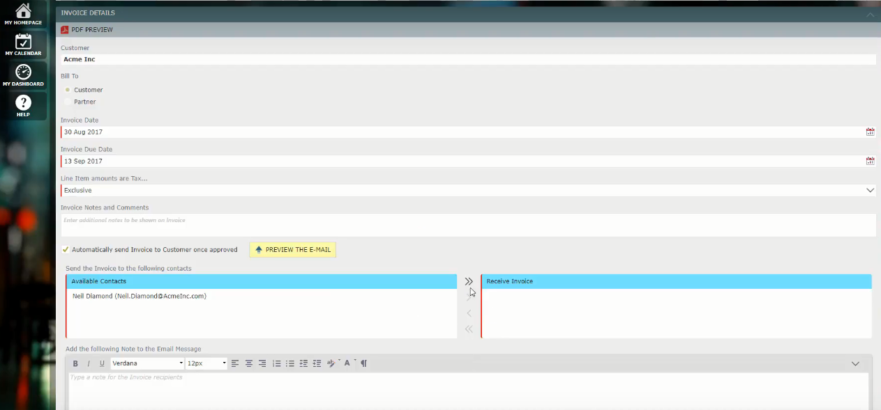 Скриншот (снимок экрана) AppsForOps Invoice
