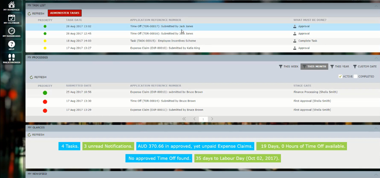 Скриншот (снимок экрана) AppsForOps Time Off
