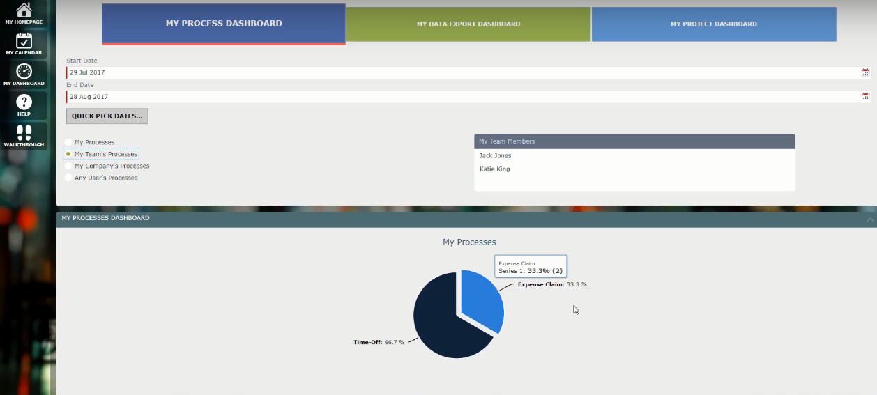 Скриншот (снимок экрана) AppsForOps Time Off