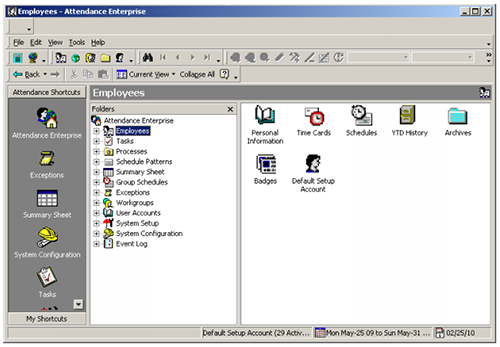 Скриншот (снимок экрана) Attendance Enterprise