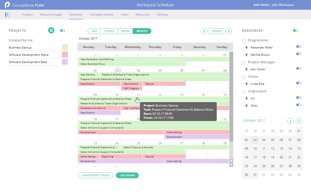Скриншот (снимок экрана) ConceptDraw PLAN