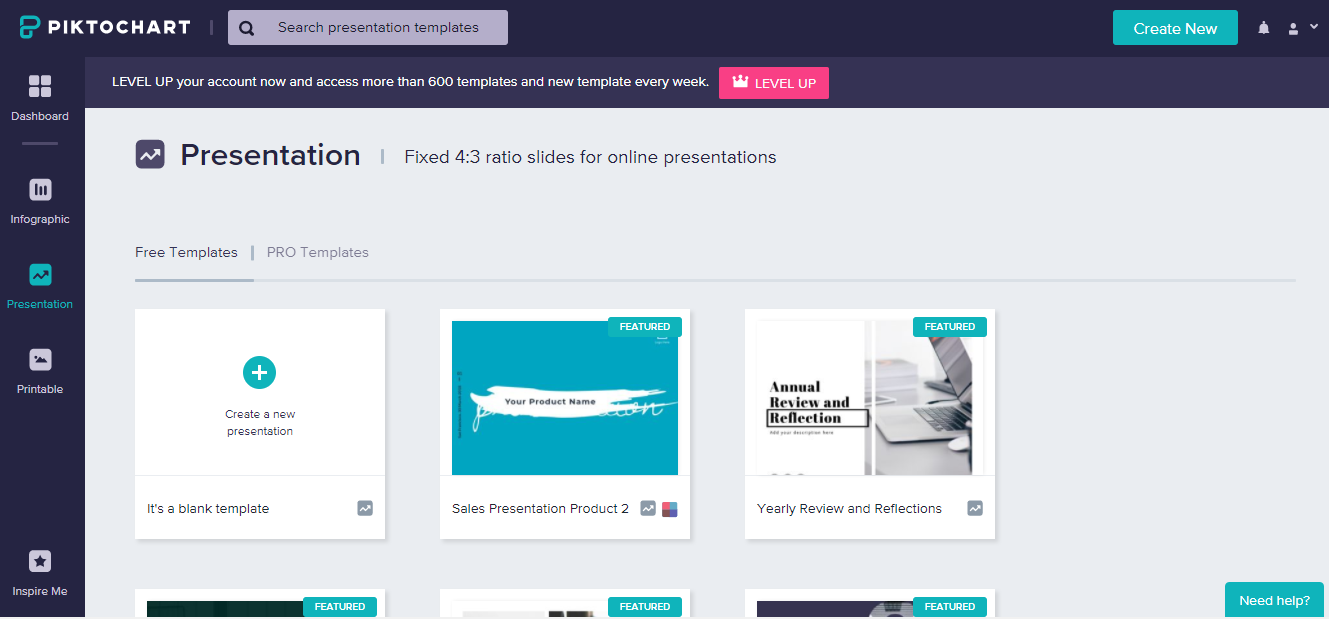Скриншот (снимок экрана) Piktochart