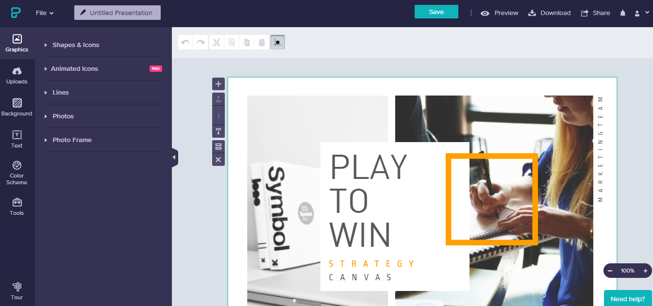 Скриншот (снимок экрана) Piktochart