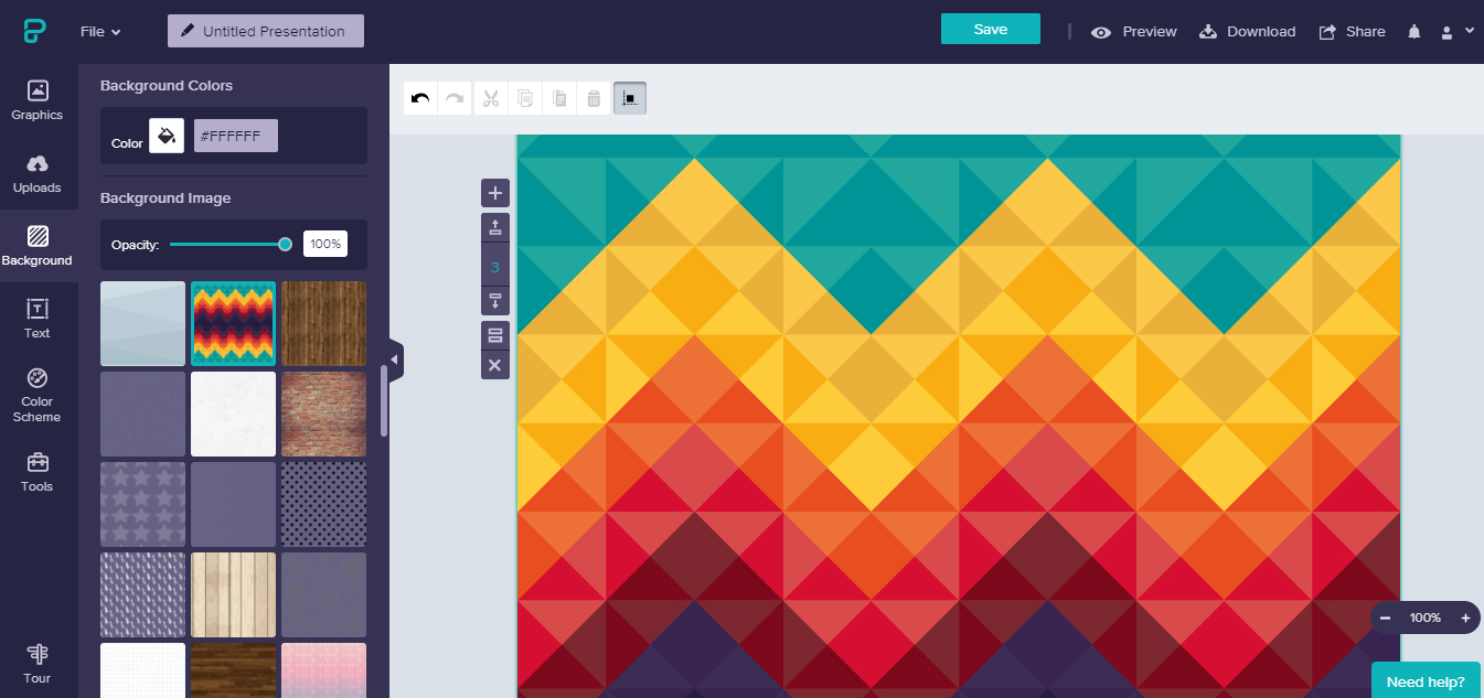 Скриншот (снимок экрана) Piktochart
