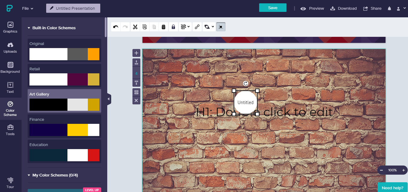 Скриншот (снимок экрана) Piktochart