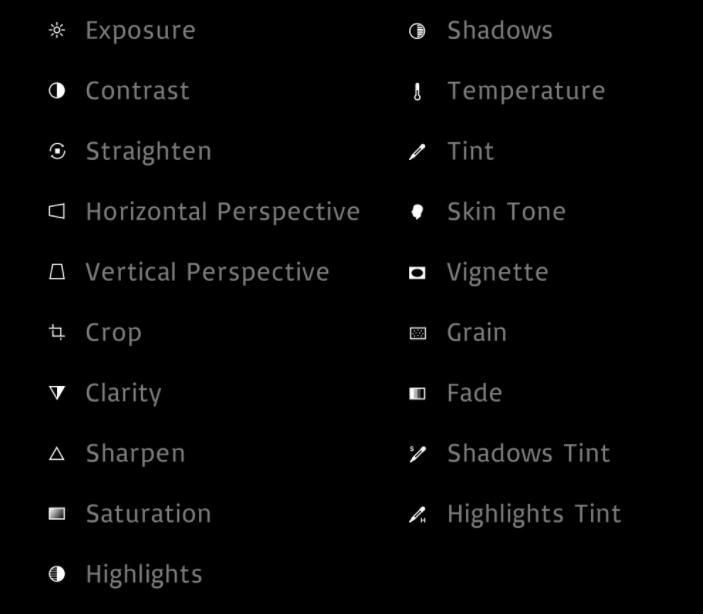 Скриншот (снимок экрана) VSCO