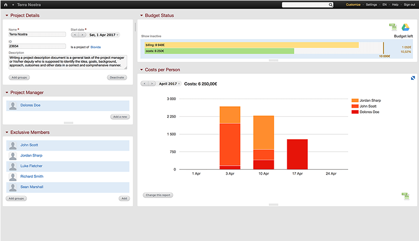 Скриншот (снимок экрана) BeeBole