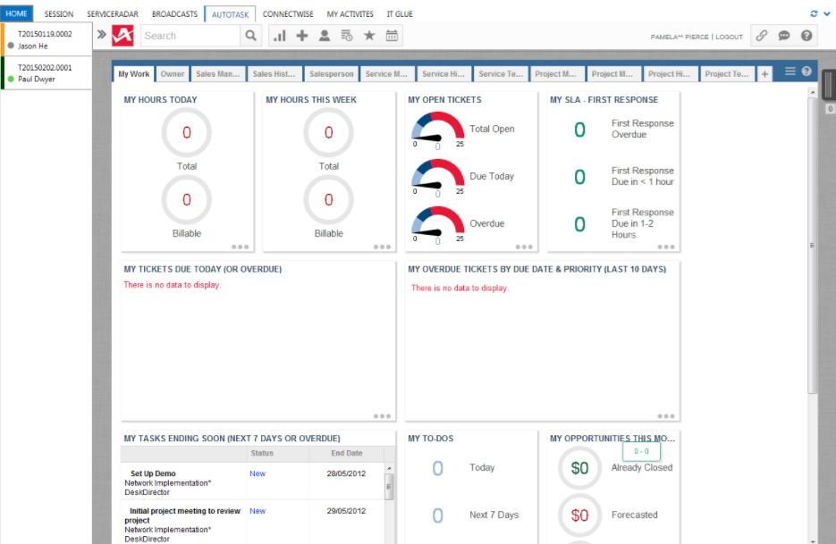 Скриншот (снимок экрана) Autotask