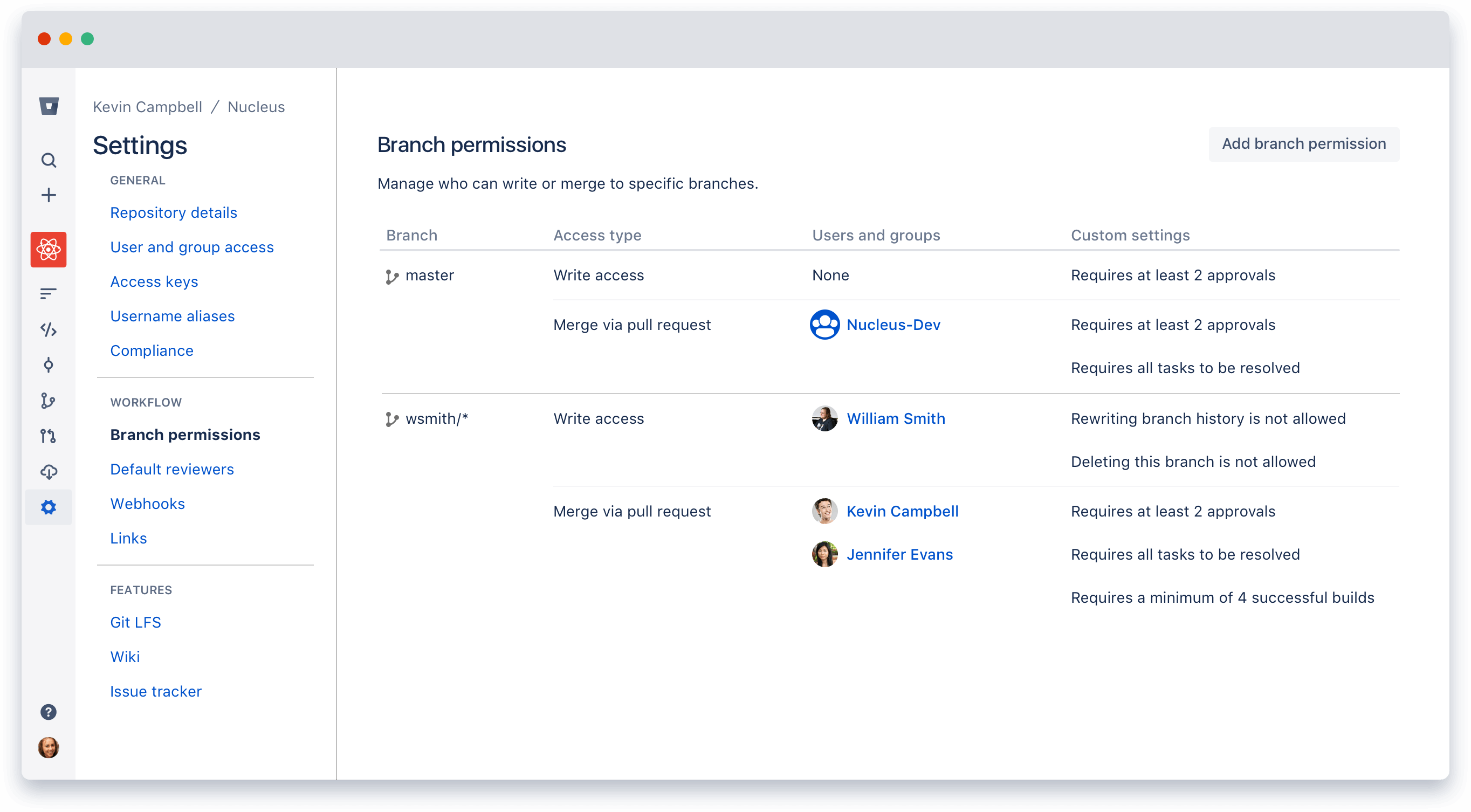 Скриншот (снимок экрана) bitbucket