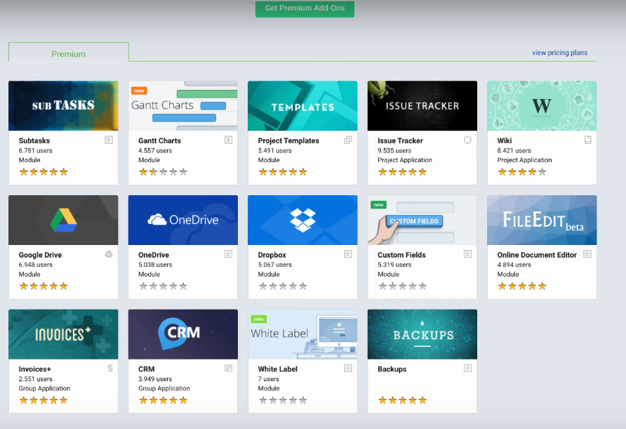 Скриншот (снимок экрана) freedcamp