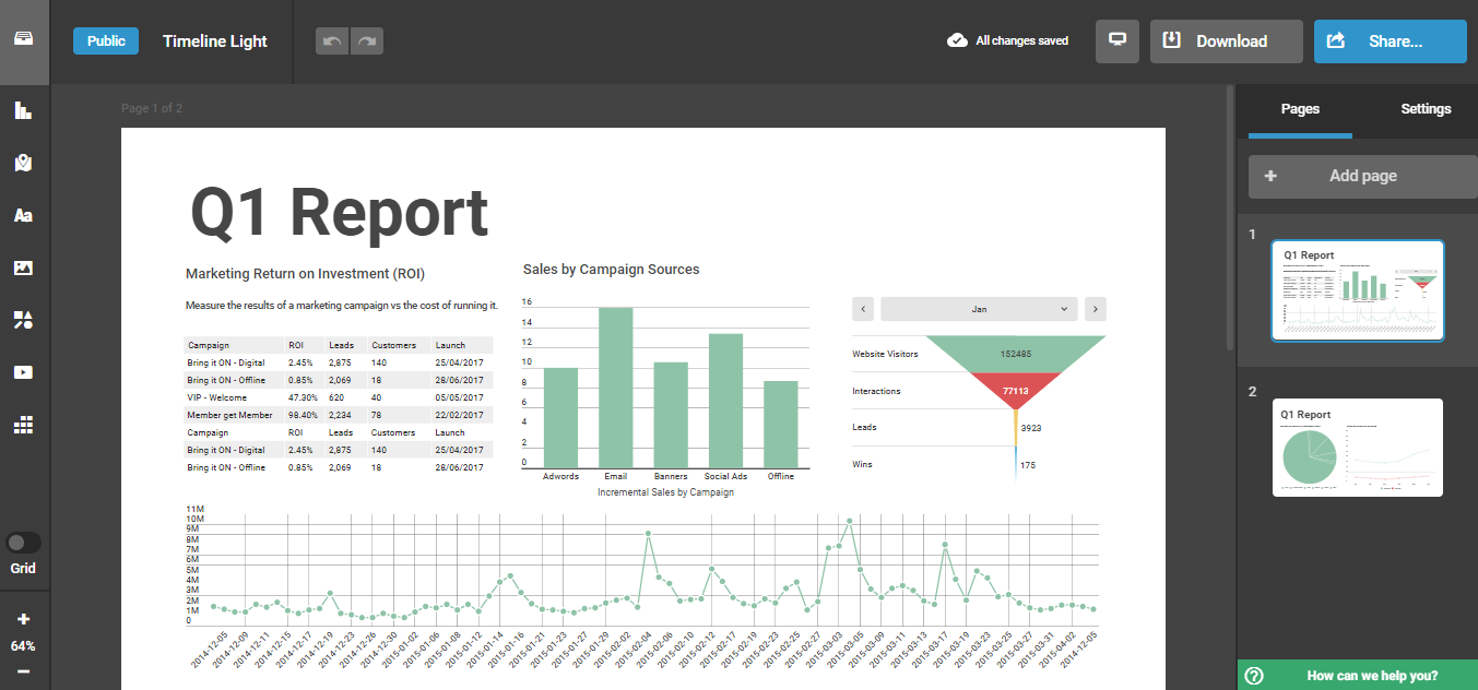 Скриншот (снимок экрана) Infogram