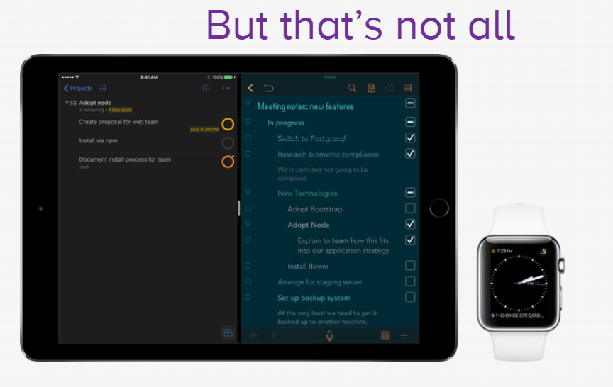 Скриншот (снимок экрана) omnifocus