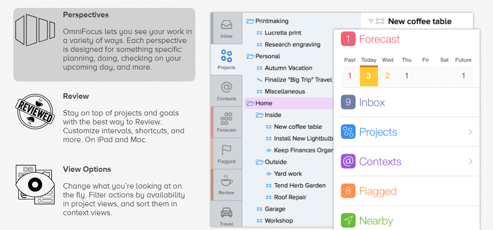 Скриншот (снимок экрана) omnifocus