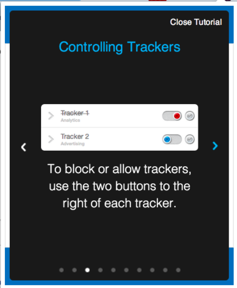 Скриншот (снимок экрана) Ghostery