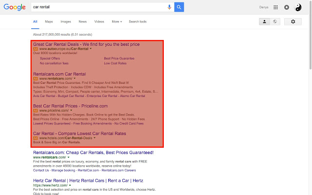 Скриншот (снимок экрана) Stop Reclame