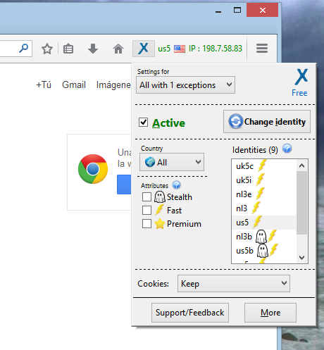 Скриншот (снимок экрана) anonymoX