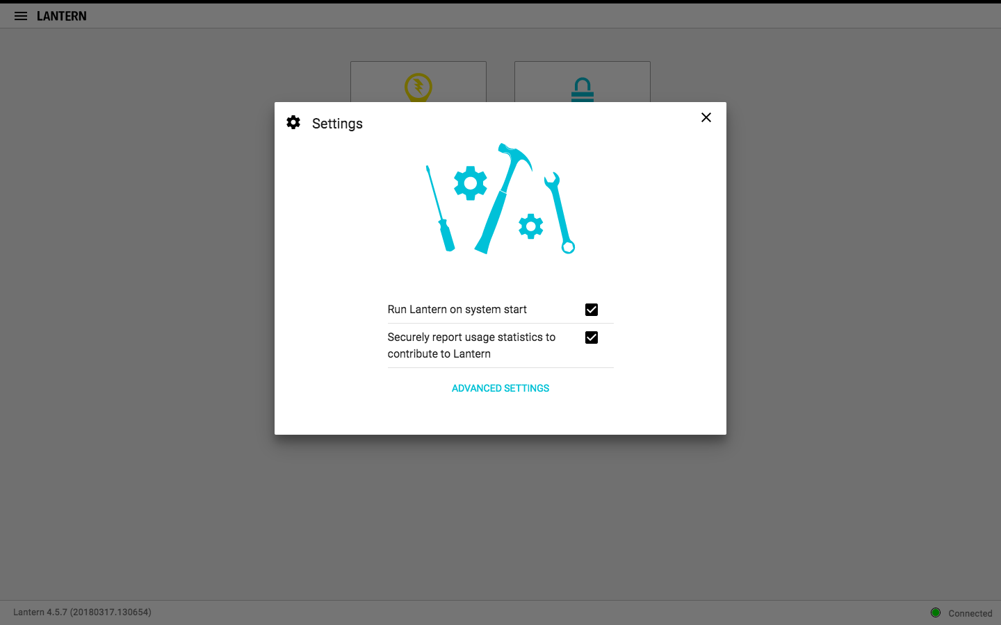 Скриншот (снимок экрана) Lantern