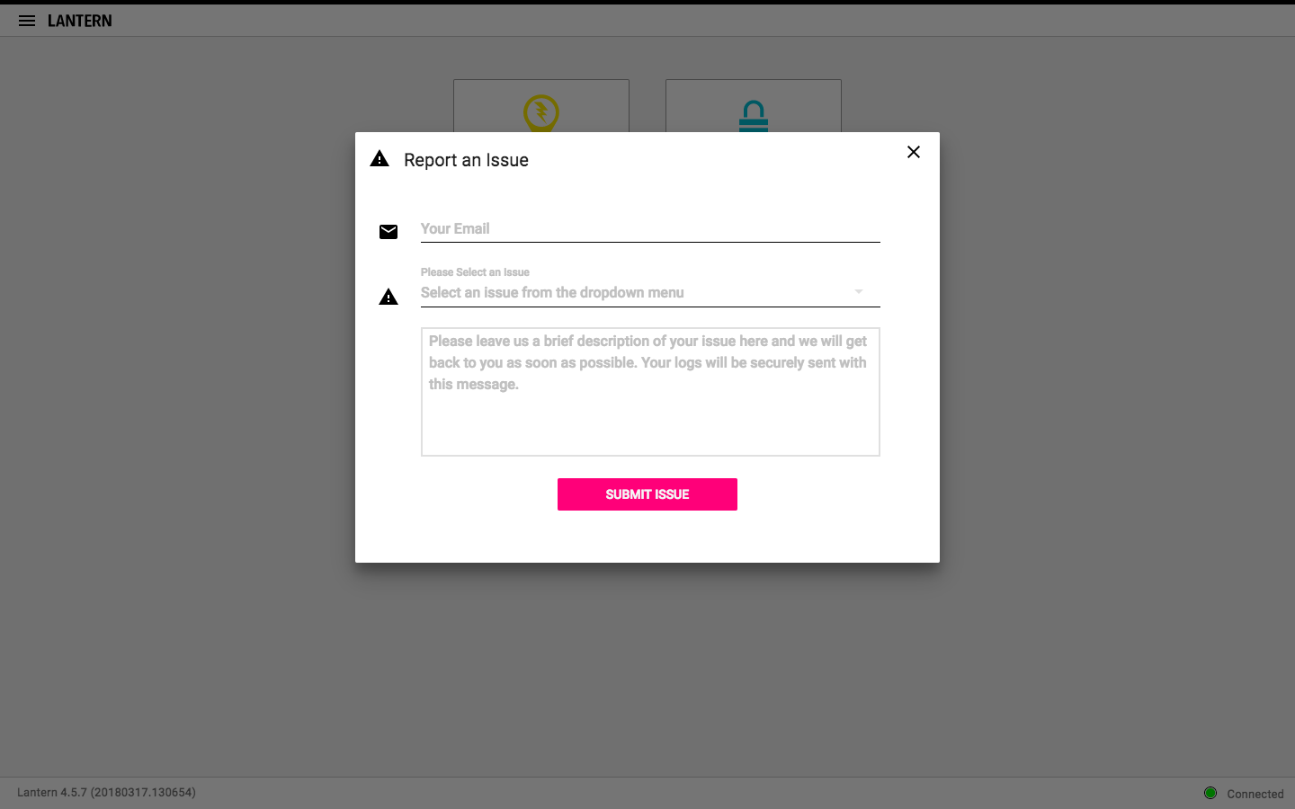 Скриншот (снимок экрана) Lantern