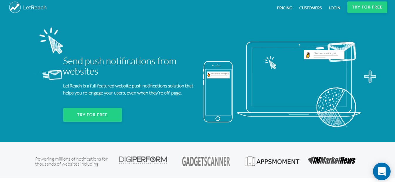 Скриншот (снимок экрана) Letreach