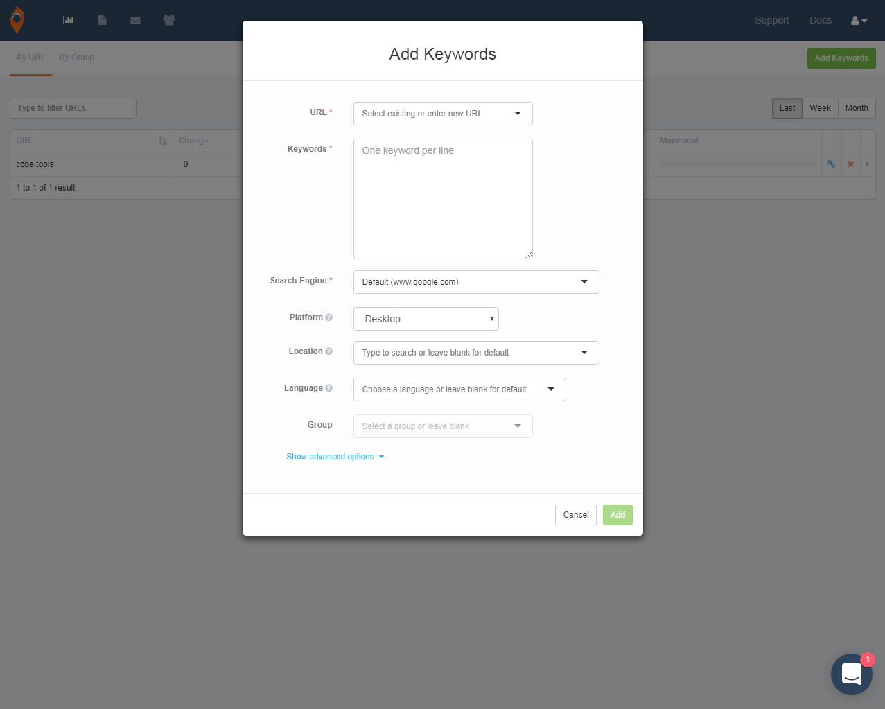 Скриншот (снимок экрана) Serpfox