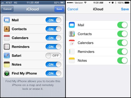 Скриншот (снимок экрана) iCloud